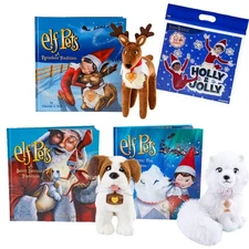 Elf Pets Traditions Set of 3 Elf Pets: Saint Bernard, Arctic Fox, Reindeer