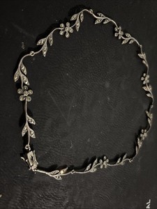 Vintage Sterling 925 Floral Necklace 