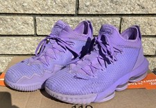 Nike LeBron James 16 Zapatillas de Baloncesto Púrpura Atómico Bajo Zapatos para Hombres Talla 12