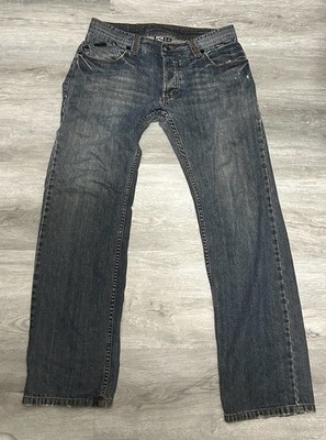 Rusty Jeans Surf Skate Blue Distressed Denim, Size 32