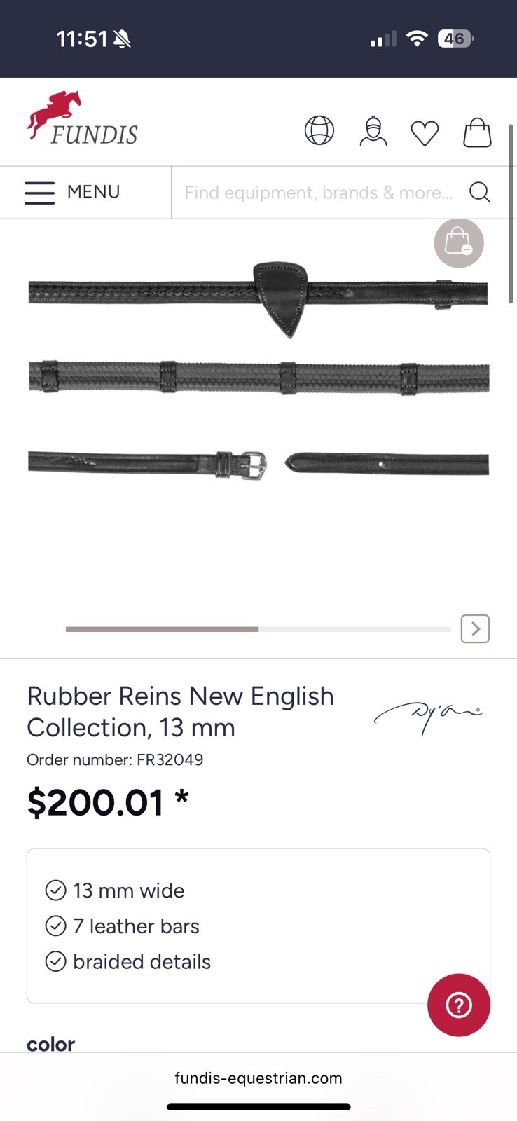 Dy’on New English Black Plaited Braided Bridle & Reins Full Horse Size