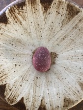 Rare color sea glass, wine red color , surf tumbled, weathered, beach glass