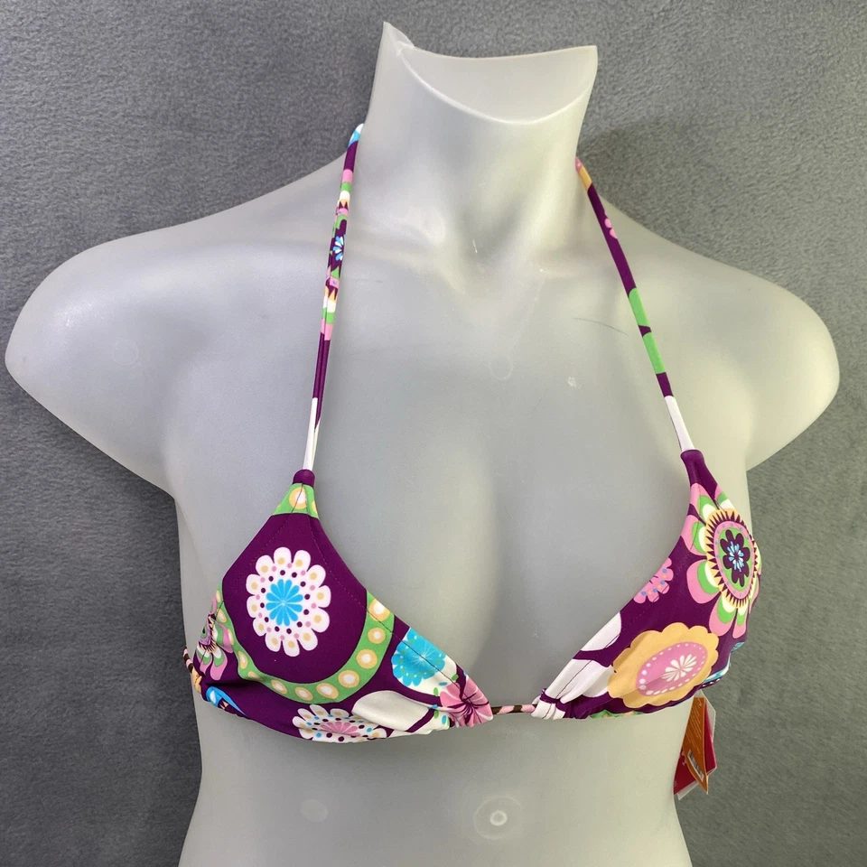Bikini Cia Maritima Brasileño Mujer M Púrpura Floral Estampado Animal Descarado Hippie Foto 3 de 4