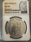2023 Morgan Silver Dollar MS70 NGC Anniversary Label