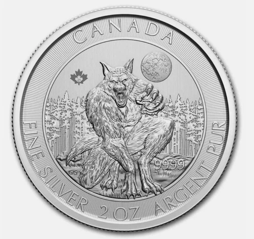 NORTHERN WEREWOLF 2021 CANADA RCM 2oz .9999 Pure Silver Bullion