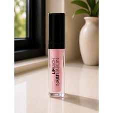 28 New Lip Fusion Infatuation Lip Gloss Angelic Pink Shimmer Plumping Italy