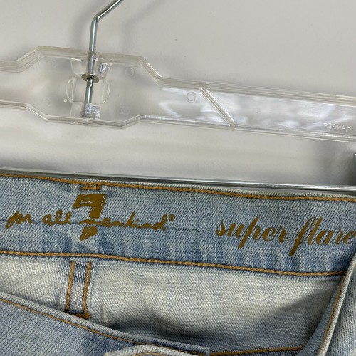 NWT 7 For All Mankind Size 29 Super Flare Leg Jeans Denim Bell Bottom Retro Y2K - Picture 8 of 10
