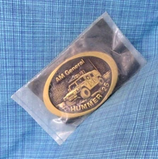 AM General Hummer 25 Belt Buckle NOS Brass Military Humvee Gun Turret Vtg.QRT516