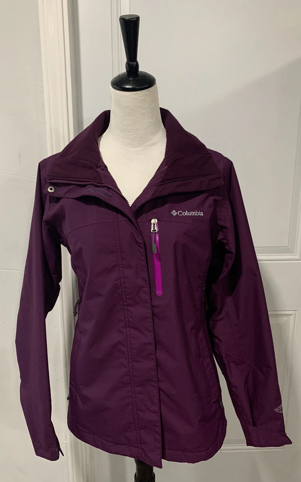 Columbia Omni-Heat Purple Ski Snow Windbreaker Jacket Size Small