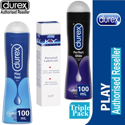 Triple Pack Durex Play Feel Pleasure Gel Perfect Glide Ky Sex Lube Lubricant Ebay