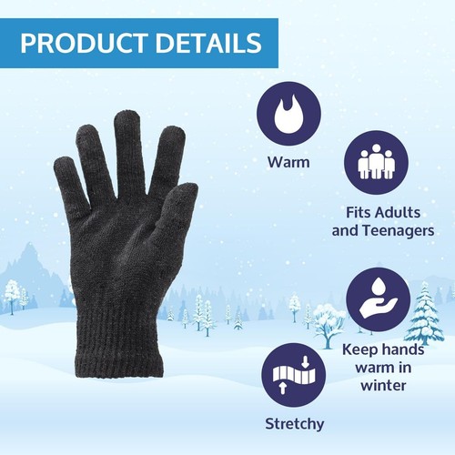 Yacht & Smith 48 Pack Mens Womens Hats and Gloves Set,Winter Bulk Wholesale Sets - Picture 3 of 7