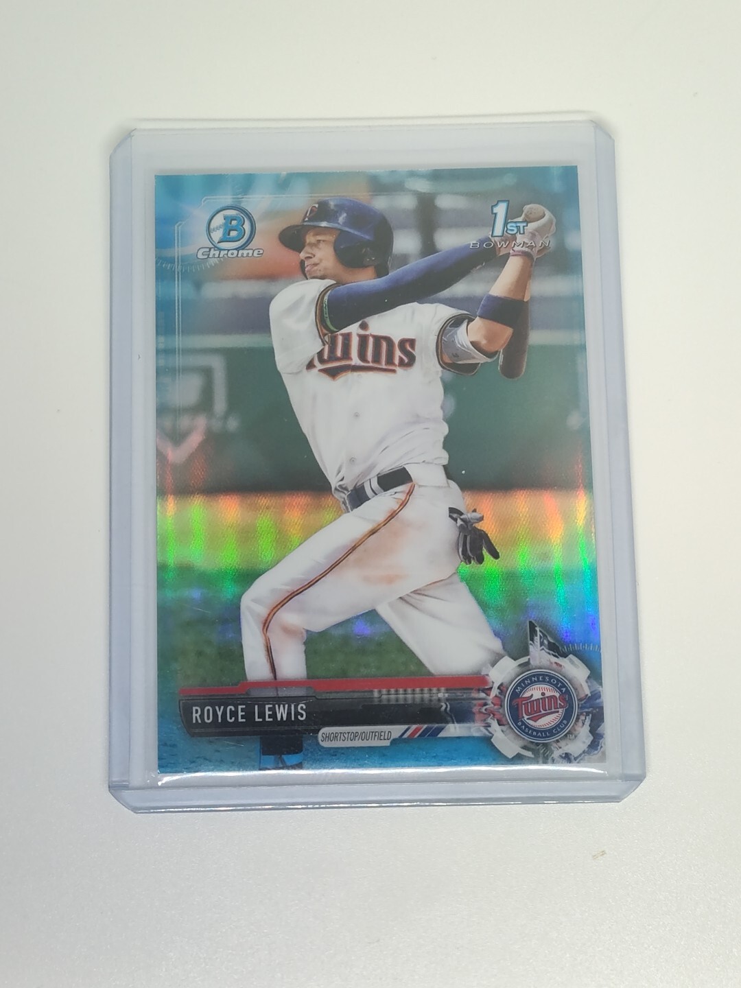 2017 ROYCE LEWIS Bowman Draft Chrome 1st SKY BLUE REFRACTOR # /399 Twins