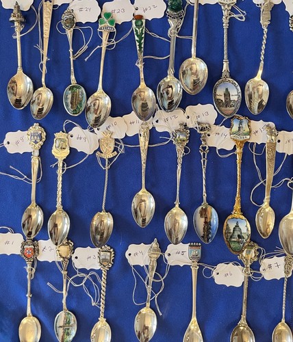 Collection-53 Spoons-925 Sterling, 835 Silver, 800 Silver, Silverplate & Marked - Picture 14 of 24