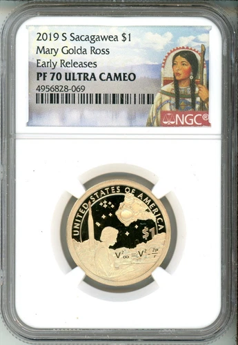 2019 S $1 SACAGAWEA MARY GOLDA ROSS  - NGC PF 70 ULTRA CAMEO - EARLY RELEASES