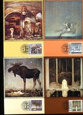 Sweden 1982 Maximum maxi card John Bauer Fairy tales. Engravers Slania Frantzén