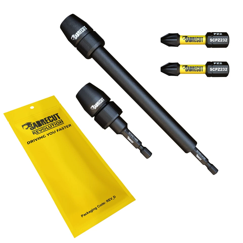 SabreCut Professional Impact Bit Holders 60mm 152mm For Milwaukee DeWalt Makita