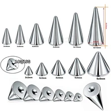 20pcs. Steel Spike End Replacement Barbell Labret Horseshoe Body Jewelry Parts