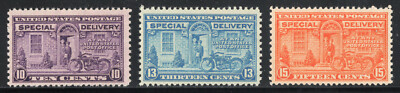 Harley Davidson Motorcycles * 3 VINTAGE US STAMPS* MINT ISSUED  1927-1944 