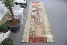 Turkish Rug, Luxury Rug, Vintage Rugs, 3.1x9.8 ft Runner Rugs, Oushak Rugs