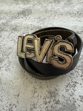 Vintage Levis Big Logo Rare Leather Belt