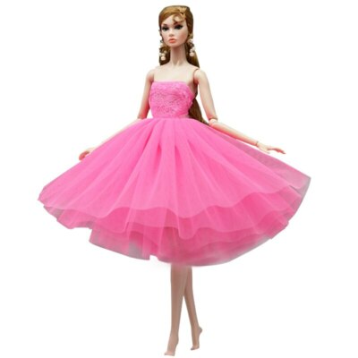 Pink Dress Short Ballet Dresses For 11.5'' Doll Clothes For 1/6 Dolls Outfits 1:6