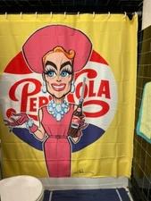 Glen Hanson Art  Joan Pepsi Board of Directors Shower Curtain  Crawford Gay Camp