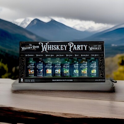 The Midtown Room WHISKEY PARTY Cocktail Mixes set of 8- 18.4fl Oz