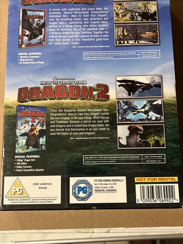 How To Train Your Dragon 1 & 2 DVD Box Set. New And Sealed. - Foto 8 di 14