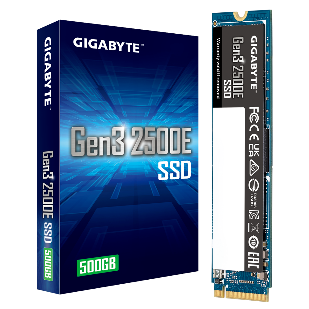 GIGABYTE SSD 500GB 2500E M.2 2280 NVME Phison Controller 3D NAND