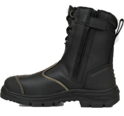 Oliver ATs 55380 Steel Toe Black ZIP Side 200mm High Work Boots | eBay
