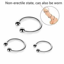 3pcs Stainless Steel Silver Cock Ring Penis Enhancer Glans Ring Sex Toy For Men