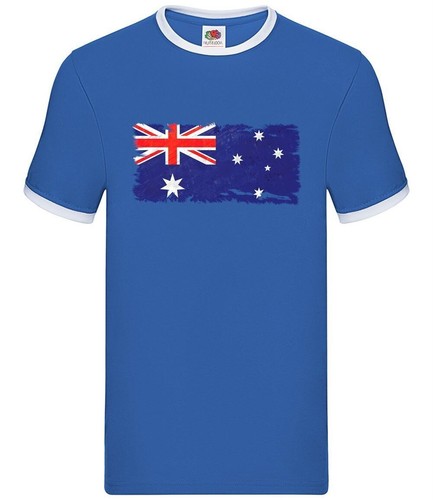 T-shirt Enfant Drapeau Australien - Taille 6 Ans - Bleu - Style Vintage Rétro - Nile