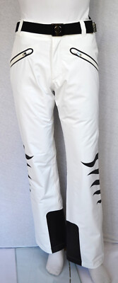 BOGNER CADEN HERREN TEAM SKIHOSE FLAMMEN HOSE Stretch WEIß UVP795  Gr 52L XL NEU