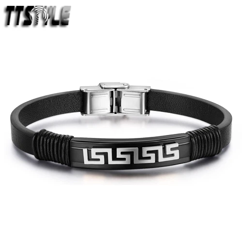 Mens greek key bracelet deals