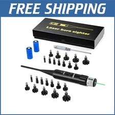 Tactical Green Laser Bore Sighter Kit - Includes Adapters & Long Battery Life