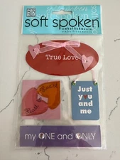 Me & My Big Ideas Soft Spoken Embellishments True Love Heart to Heart Scrapbook