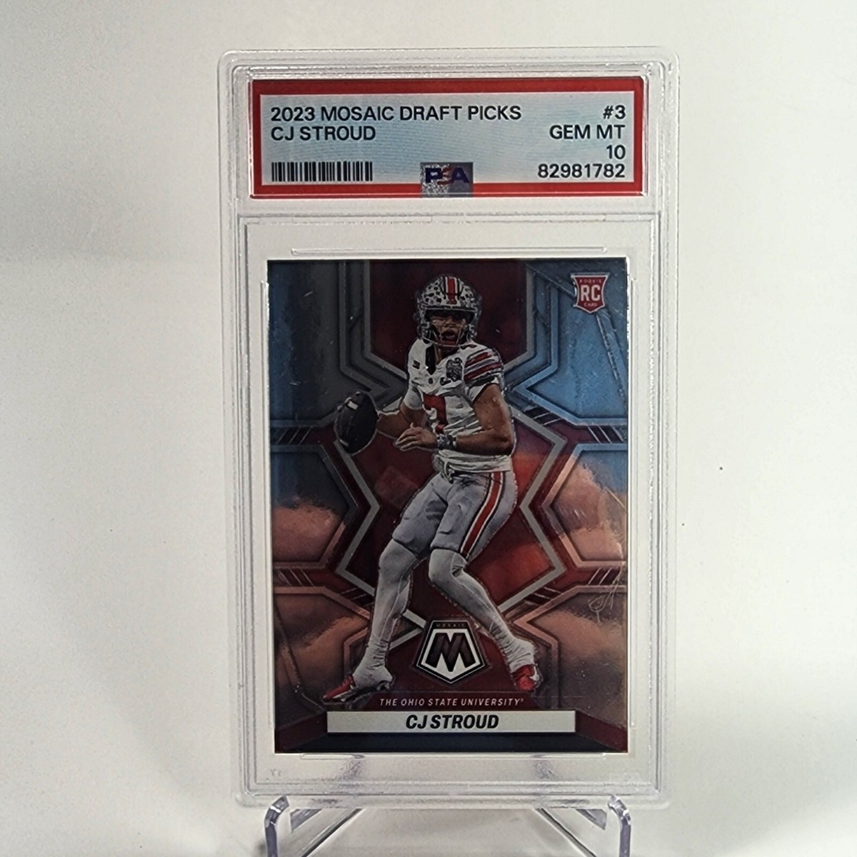 PSA 10 2023 Panini Mosaic C・J・ストラウド RC Amazon.com: C.J. STROUD RC 2023 Panini Mosaic NFL Debut #3