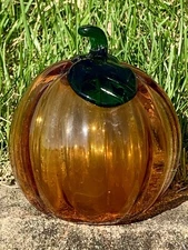 BLENKO?? Pumpkin Fruits & Vegetables ~ Large +5" Size ~ Gourd Squash