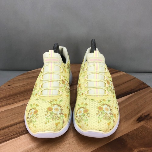 Skechers Summits Slip On Yellow Floral Print Foam Comfort Shoes Womens 9.5 - Picture 2 of 8