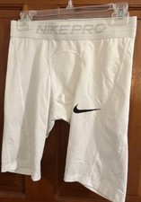 Nike Boys White Athletic Pro Shorts Size M Baseball, Basketball
