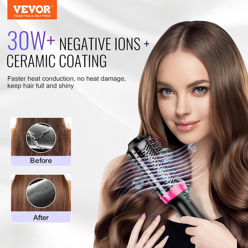 Hair Blow Dryer Brush, 4 in 1 Hair Dryer and Styler Volumizer with Negative Ion, - Picture 2 of 12