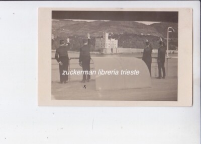 postcard TRIESTE 1920s CA THE GREETING OF THE SHIP MS VICTORIA TO THE DUKE OF AOSTA
