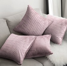 Pack of 4 Filled Plush Super Soft Cushion Covers 43x43cm / 56x56cm