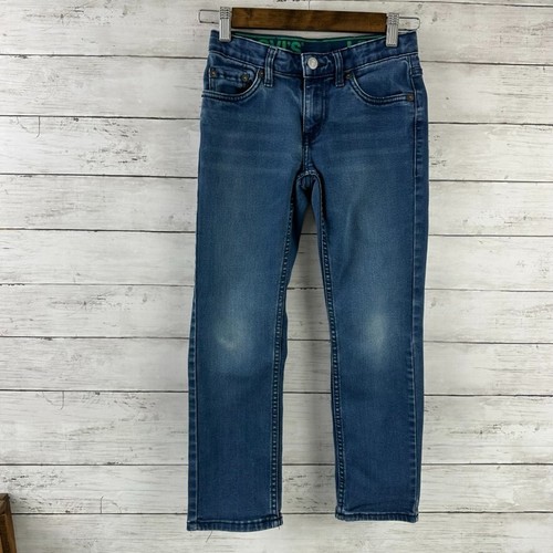 Levi's 511 Performance Slim Blue Jeans Boys Size 8 Reg 24x25 (measures 24x22.75) - Picture 4 of 11