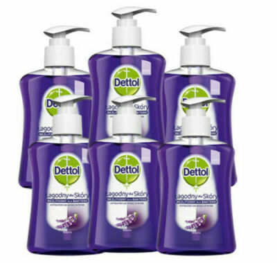 Dettol/Sagrotan Flüssigseife 6x250ml Lavendel & Trauben Handseife Set