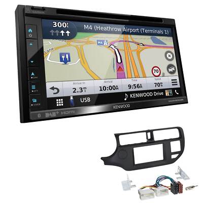 Kenwood Navigation Apple CarPlay CD/DVD für KIA Rio III 2011-2015 in schwarz