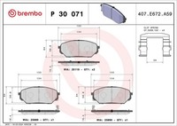 Brembo Bremsbelagsatz, Scheibenbremse P 49 031 FüR Mazda