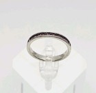 Sterling Silver Purple CZ Band Ring Size 8 — photo 1