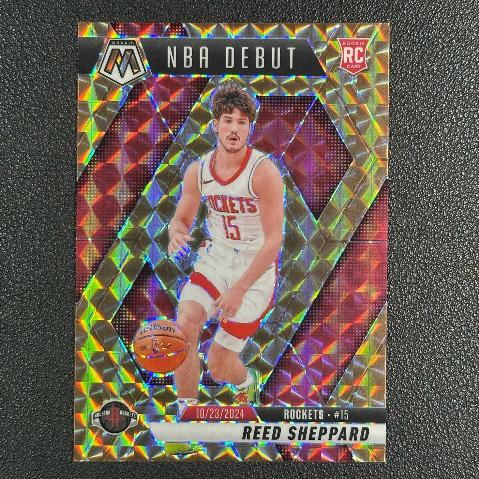 2024 Panini Mosaic NBA Debut Reed Sheppard RC Bronze /75#Z