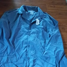 Hanes Men's 2-Piece Pajama Set S Blue Solid Button Collared Long Sleeve